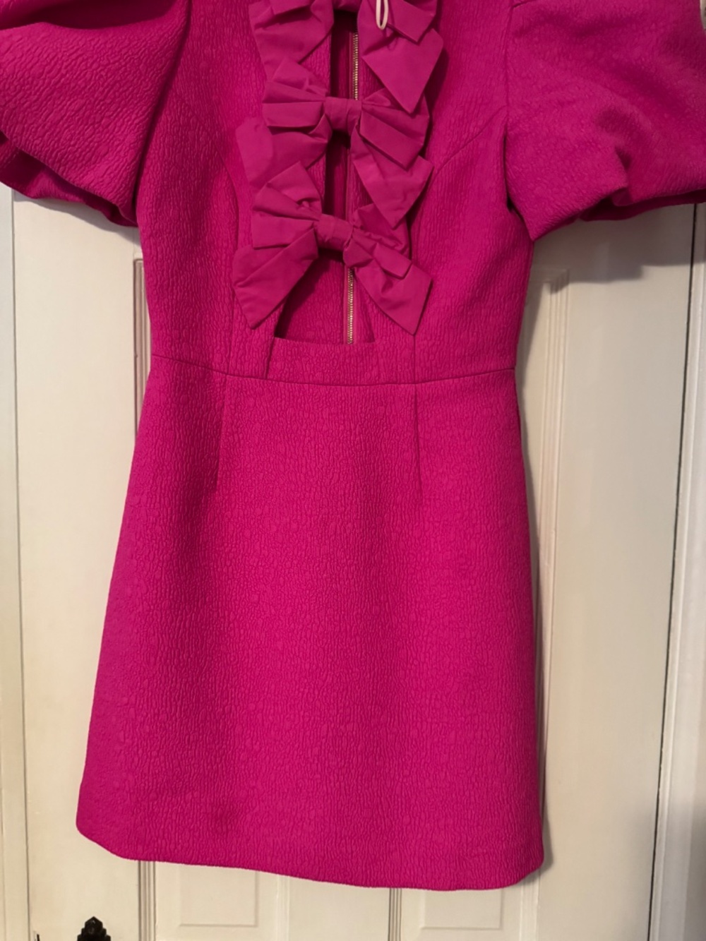 REBECCA VALLANCE Cecily Bow-Trimmed Mini Dress - Picture 2 of 4